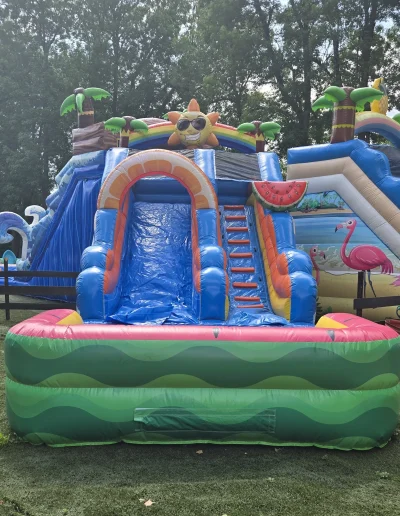 Toboggan aquatique gonflable Exotique